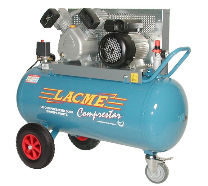 Compresseur 100 litres Lacmé : COMPRESTAR 17V100M